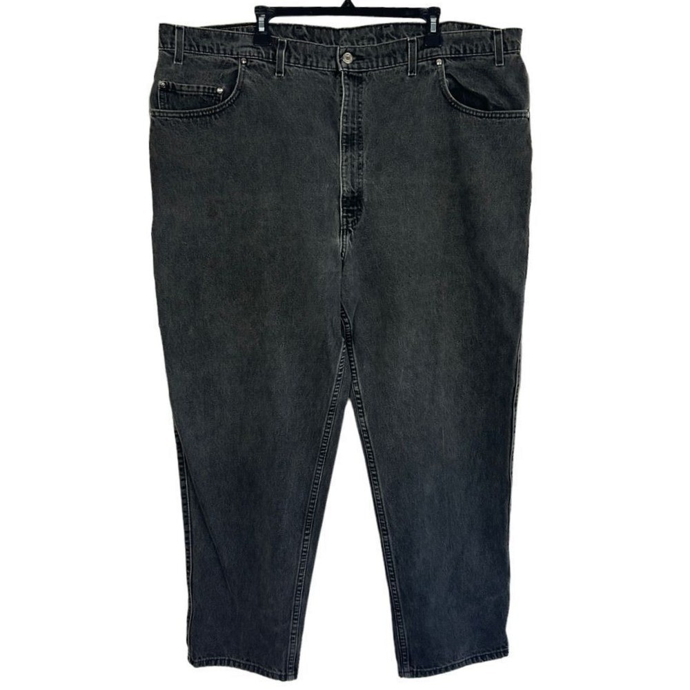 Vintage 90s Levis 545 Loose Fit Jeans Mens 48x30 Faded Black Cotton Denim Y2K